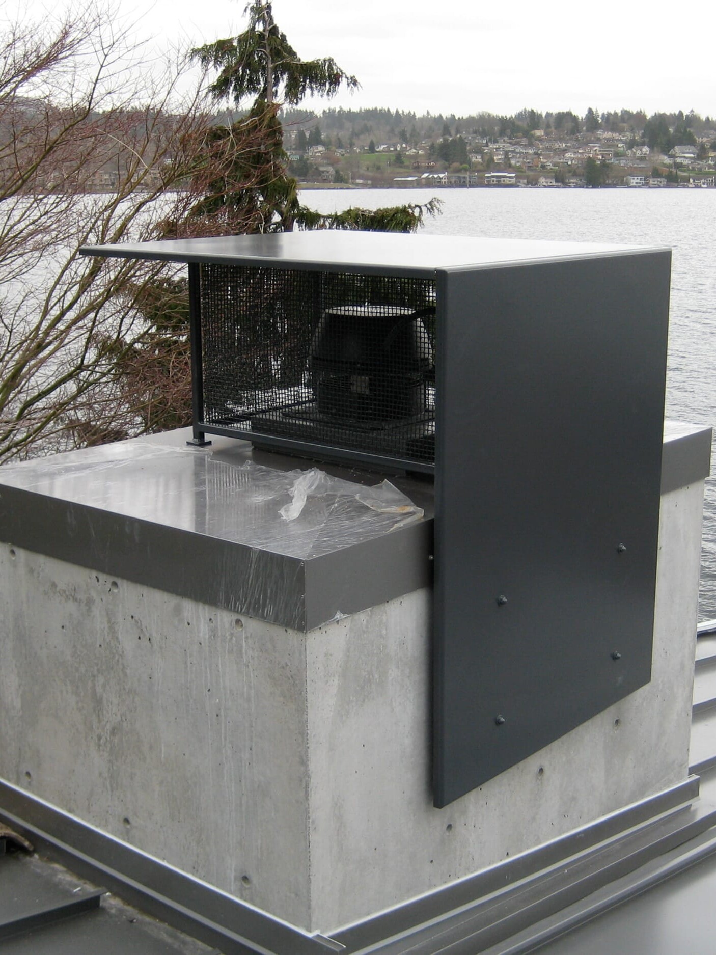 A chimney on top of a building.
